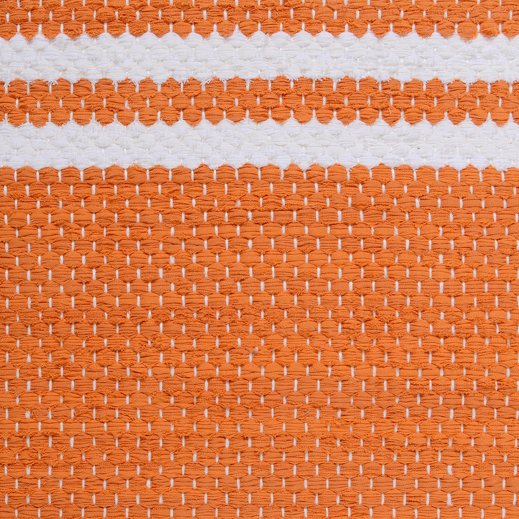 Single Weave Striped, orange mix 260, 262, stripes white mix 100, 101; white yarn <a href="/wp/wp-content/gallery/collection-stripes/4_1024.jpg">Click to large</a>