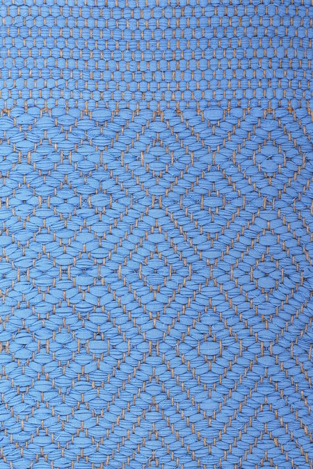 Single Weave, Diamond Twill and Rosepath, blue 501/1; yarn - natural&lt;br /&gt;&lt;a href="/collections/oval-designed-2/"&gt;See Islands Cotton Collection&lt;/a&gt;