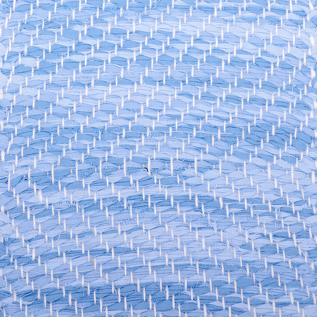 <p>Herringbone, light blue mix 500, 500/1, 501, 501/1; yarn - white</p>