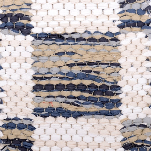 Double Weave Chequered, 1 sq. - off white 101, 102, 2 sq. - blue-beige melange 127, 169, 175, 236; natural yarn <a href="/wp/wp-content/gallery/collection-checked/34.jpg">Click to large</a>