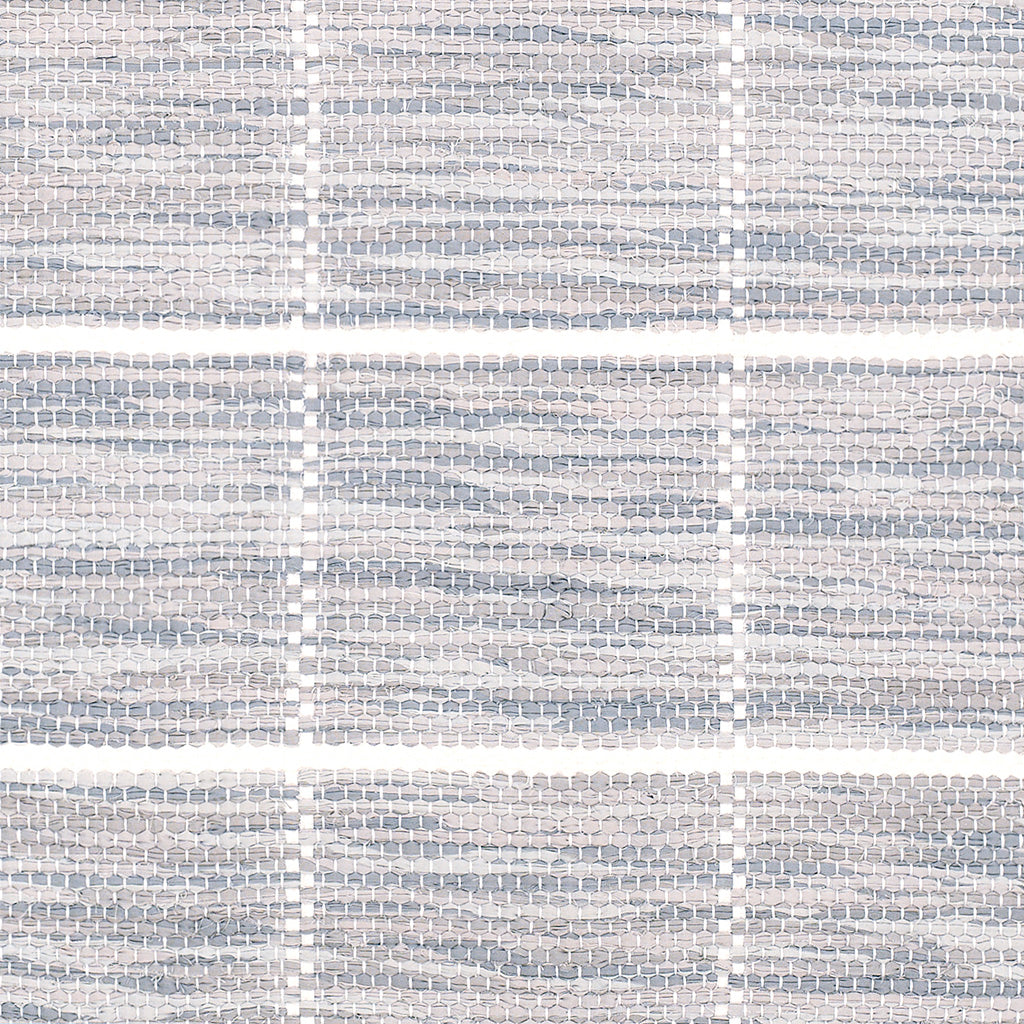 Single Weave Striped, vertical stripes - white 101 , 2 horisontal stripes, grey mix 127, 130, 150, 151; white yarn <a href="/wp/wp-content/gallery/collection-stripes/matta-12-sep-2011-stor-6062-1024.jpg">Click to large</a>