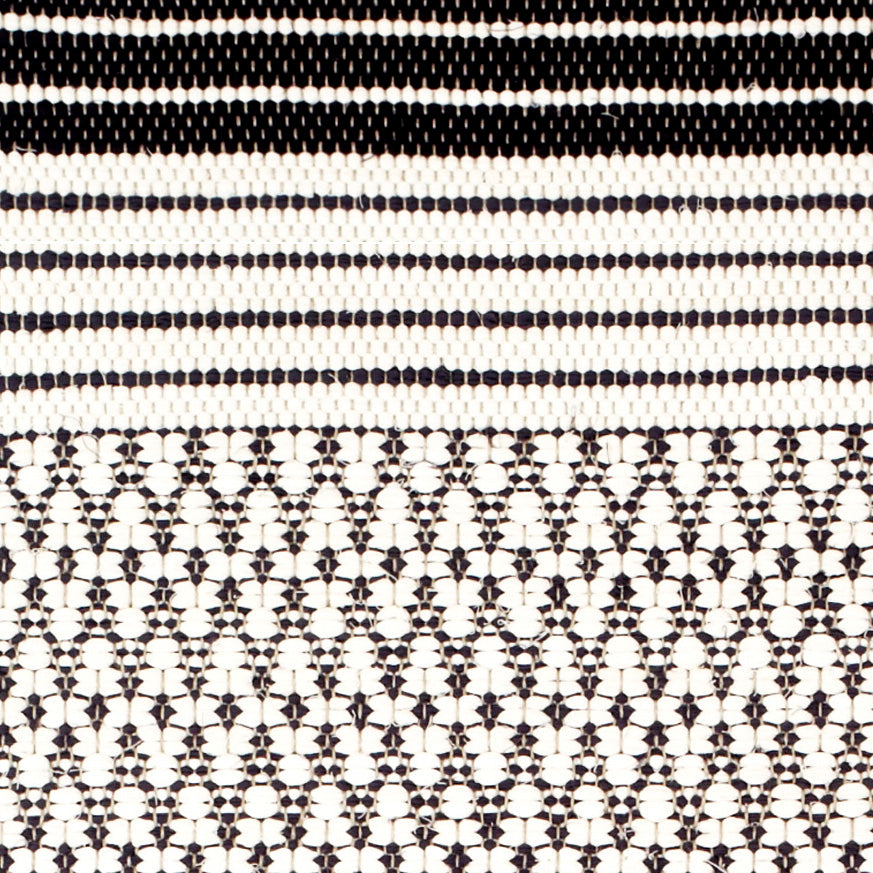 <p>Ukrainian Flowers and Single Weave Striped, main white 101, inside purple 3350, dark stripe 396 on the natural yarn</p>
