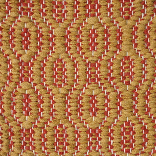 <p>Soft Dual Diamomd Twill, main yellow 0454, inside red 0547 on the white yarn</p>
